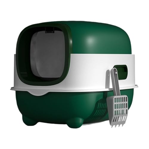 Katzenklo, Hohe Seitenwände, Glatte Oberflächen, Abnehmbare Schalen, Sichere Und Harte Hohe Kanten, Spritzwassergeschützt, Platzsparend, Geschlossen, Extra Große Katzentoilette, Leicht Zu Reinigen von YUTNGYNG