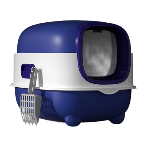 Katzenklo, Hohe Seitenwände, Glatte Oberflächen, Abnehmbare Schalen, Sichere Und Harte Hohe Kanten, Spritzwassergeschützt, Platzsparend, Geschlossen, Extra Große Katzentoilette, Leicht Zu Reinigen von YUTNGYNG