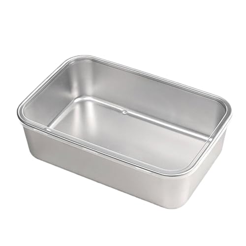 YUTNGYNG Edelstahl Tiramisu Tablett Schimmelpilzbox Nicht Schicht Kuchenpfannen Mit Deckel Für Backbegeisterte Küche Dessert Backwares Kuchenform von YUTNGYNG