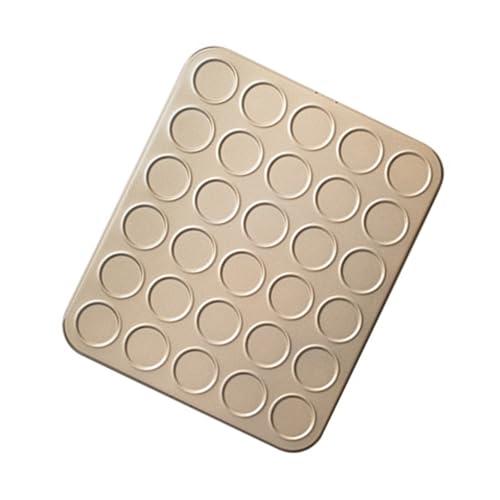 YUTNGYNG Hochleistungen Makkaron Backblech Effiziente 30 Hohlraum Macaron Backblech Kohlenstoffstahl Tablett Für Süße Kreation Nicht Stall Kekspfannen von YUTNGYNG
