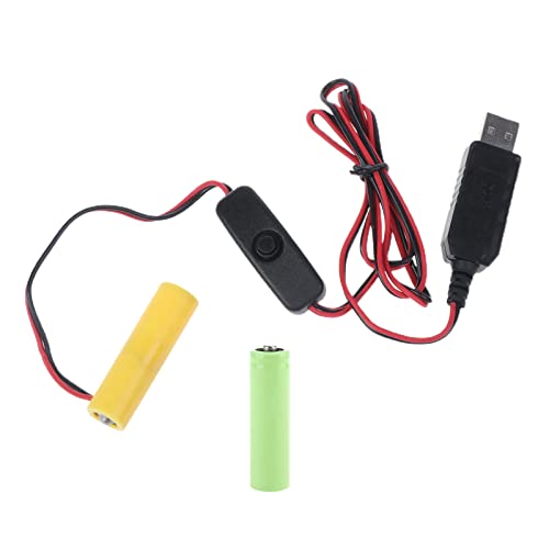 YUTNGYNG LR6 AA Battery 1M USB Netzteil Kabel Ersetzen Sie 2 1 5 V Batterien Batterie Batterie Eliminieren Sie Kabel Für LED Licht USB Zu AA von YUTNGYNG