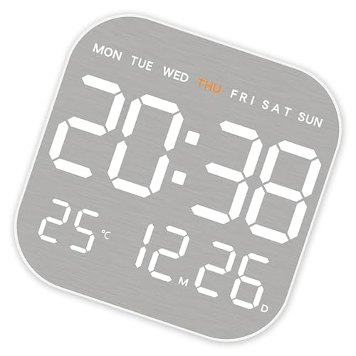 YUTNGYNG Metall Digital Wecker Mit Snoozes Und Nachtmodi Für Schlafzimmerbüros Und Weitere LED Display Uhr YUTNGYNG Metall Digital Wecker Mit Snoozes Und Nachtmodi Für Schlafzimmerbüros Und Weitere LED Display Uhr von YUTNGYNG