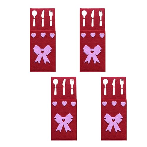 YUTNGYNG Packung Von 4 Valentin's Day Utensilienhalter Rechteckige Bestecktaschen Elegante Silberbeutel Zum Jubiläum Oder Datum Utensilienhalter YUTNGYNG Packung Von 4 Valentin's Day Utensilienhalter Rechteckige Bestecktaschen Elegante Silberbeutel Zum Jubiläum Oder Datum Utensilienhalter von YUTNGYNG