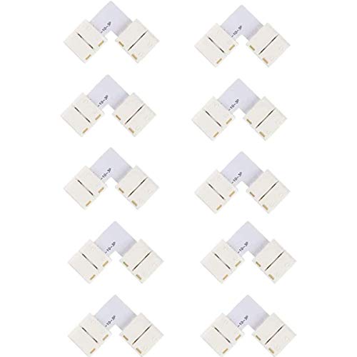 L-Form LED-Lichtleiste, 3-polig, 10 mm, für ws2811 ws2812b LED-Lichtleiste, lötfreie Ecken, 10 Stück von YUTOKEER