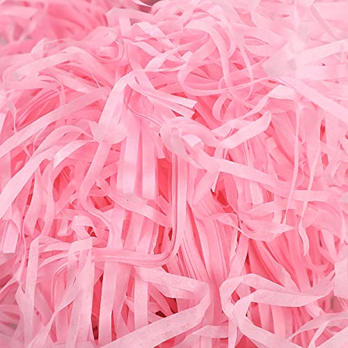150g Raffia Geschreddertes Papier YUTOU Geschreddertes Seidenpapier Füllmaterial Hamper Shred Papier Geschenkfüllung Papierschnitzel für DIY Party Geschenkbox Dekorations Party Supplies (rosa) von YUTOU