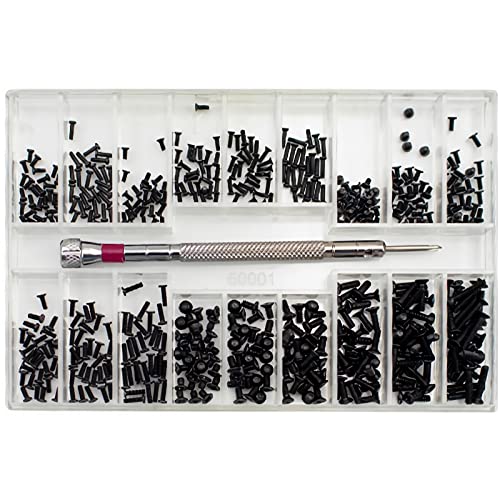 500 Stück Micro Schrauben Set YUTOU M1.2/M1.4/M2 Computerschrauben Laptop Schrauben Sortiment Kit Mikro Reparaturschrauben mit Schraubendreher & Aufbewahrungsboxfür Laptop PC Brillen Uhren Reparatur von YUTOU