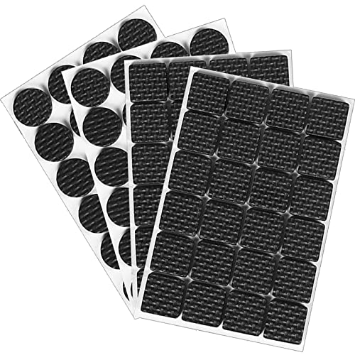 96 Stück Anti Rutsch Pads YUTOU Klebepads Antirutschmatte Möbelstopper Fußabdeckung Möbel Gummifüße Selbstklebend Protektoren für Möbelfüße und Hartholzböden Schwarz 2,2 cm (Square und Runden) von YUTOU