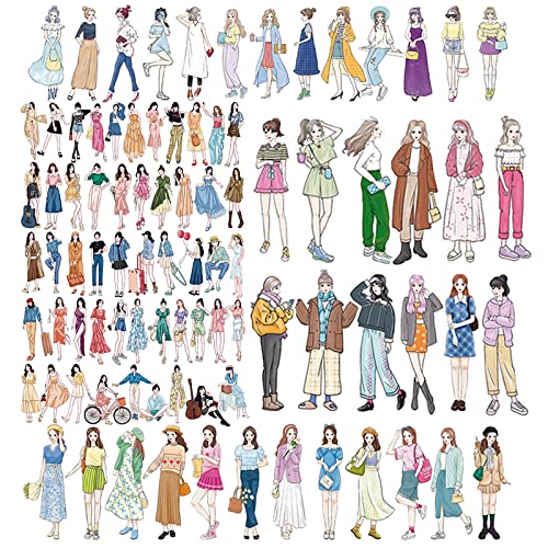YUTOU 102 Stück Scrapbooking-Aufkleber Washi Fashion Girls Sticker für Diary Planner Sammelalbum Bullet Journal DIY Crafts YUTOU 102 Stück Scrapbooking-Aufkleber Washi Fashion Girls Sticker für Diary Planner Sammelalbum Bullet Journal DIY Crafts von YUTOU