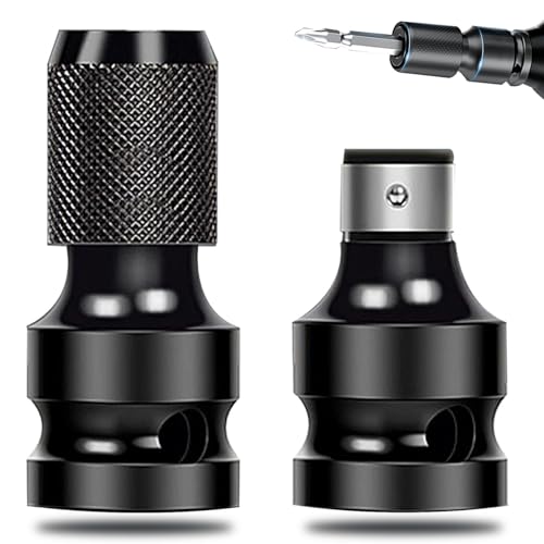 YUTOU 2 Stück Schlagschrauber Bit Adapter Bithalter Stecknuss Adapter mit Sicherheitsklemme Multifunktionsadapter 1/2 auf bit 1/4 Zoll für Elektrowerkzeuge,Schraubendreher und Ratschenschlüssel YUTOU 2 Stück Schlagschrauber Bit Adapter Bithalter Stecknuss Adapter mit Sicherheitsklemme Multifunktionsadapter 1/2 auf bit 1/4 Zoll für Elektrowerkzeuge,Schraubendreher und Ratschenschlüssel von YUTOU