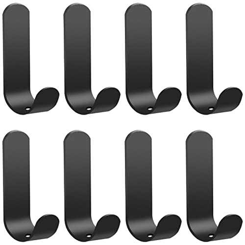 YUTOU 8 Stück Selbstklebende Haken Handtuchhaken Selbstklebend Handtuchhalter Kleiderhaken Wasserdicht Ohne Bohren Klebehaken Wandhaken Bademantelhaken für Bad Toilette Küche Büro - Schwarz YUTOU 8 Stück Selbstklebende Haken Handtuchhaken Selbstklebend Handtuchhalter Kleiderhaken Wasserdicht Ohne Bohren Klebehaken Wandhaken Bademantelhaken für Bad Toilette Küche Büro - Schwarz von YUTOU