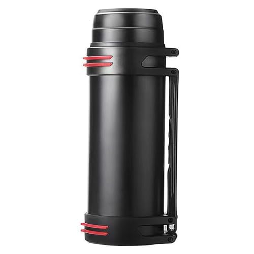 YUTVTNPUKM Thermosflasche mit Becher Thermoskanne mit BecherTrinkflasche Edelstahl Auslaufsicher Isolierflasche Camping Oder Wandern mit Griff & Tragegurt 24h Heiß & Kalt B von YUTVTNPUKM