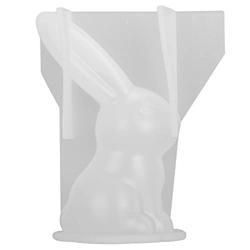 Kaninchen-Silikon-Form, 3D lange Ohren Kaninchen-Form-Harz-Gießformen 3D-Tier-Silikon-Form für Dekoration von YUUGAA