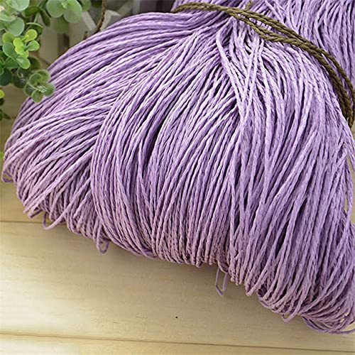 600 Meter 500g Sommer-Bastgarn zum Häkeln, natürliche Strohfäden, Kunsthandwerk für DIY-Stricken, Hut, Handtasche, Korb, Rattan-Material von YUWEN