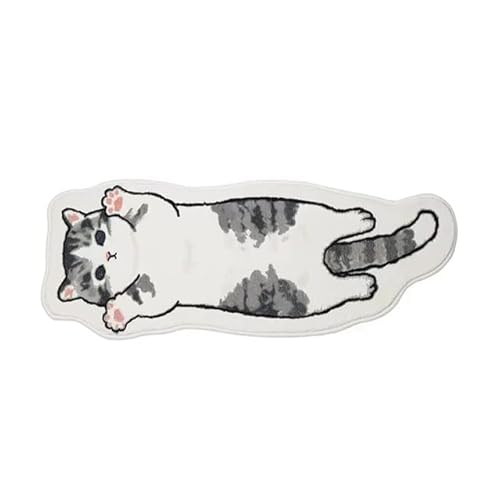 YUWEN Nachttisch Langer Teppich Kawaii Katze Muster Teppich Weich Niedlich Wohnzimmer Bodenmatte Flauschige Schlafzimmer Teppiche Wohnkultur von YUWEN