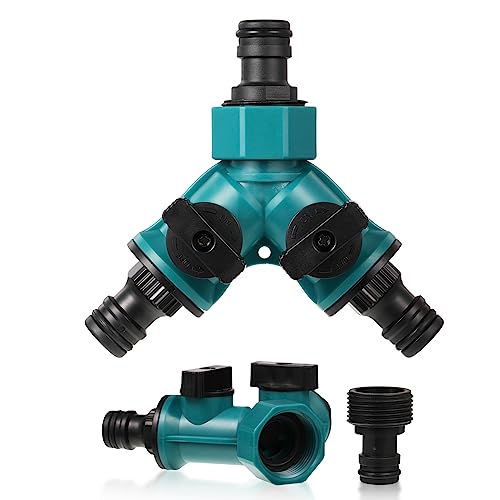 2 Wege Schlauch Rohr Verteiler, Gartenschlauch-Wasserverteiler, Gartenschlauch Verteiler Wasserleitungsanschlüssen für Y-Förmig Schlauchverbinder Rohr Verbinden Gartengeräte Schläuche (1 Stück) von YUWJOOWEE