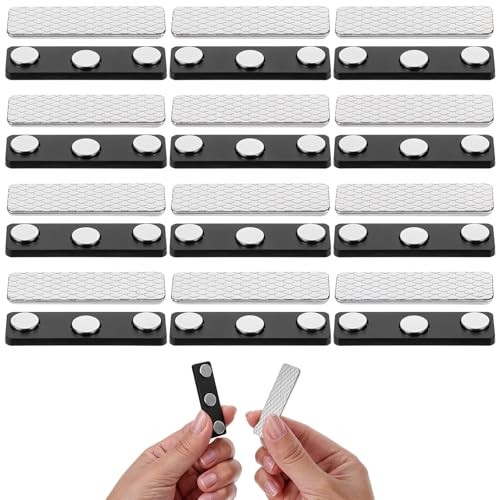 YUXIANLB 12 Paar Magnetische Universelle Verdunkelungsrollo Halter für Jalousien Vorhänge Plissees Starker Magnetverschluss für Lichtschutz Sichtschutz Schlafzimmer Kinderzimmer Büros Namensschildern von YUXIANLB