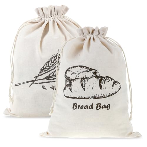 YUXIANLB 2 Stück Brottaschen für Selbstgebackenes Brot Natürliche Leinen Brottasche Wiederverwendbare Brottaschen Mit Futter Kordelzug Leinen Brottasche Sauerteig Aufbewahrung Brotaufbewahrung YUXIANLB 2 Stück Brottaschen für Selbstgebackenes Brot Natürliche Leinen Brottasche Wiederverwendbare Brottaschen Mit Futter Kordelzug Leinen Brottasche Sauerteig Aufbewahrung Brotaufbewahrung von YUXIANLB