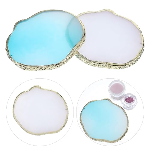 YUXIANLB Maniküre Palette Hochwertige Nagelkunst Paletten aus Kunstharz für Nail Art Nagellack Pigmenten Glitzer Professionelles Werkzeug für Nagelstudios 2 Stück DIY Nageldesign zu Hause von YUXIANLB