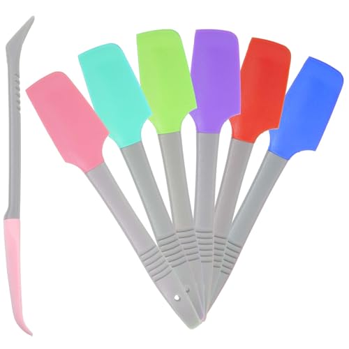 YUXIANLB 6 Stück Silikon Minispatel Set Hitzebeständige Küchenschaber mit ergonomischem Griff für Kochen Backen Braten Spülmaschinenfest für einfache Reinigung Töpfe Pfannen Gläser Rührschüsseln YUXIANLB 6 Stück Silikon Minispatel Set Hitzebeständige Küchenschaber mit ergonomischem Griff für Kochen Backen Braten Spülmaschinenfest für einfache Reinigung Töpfe Pfannen Gläser Rührschüsseln von YUXIANLB