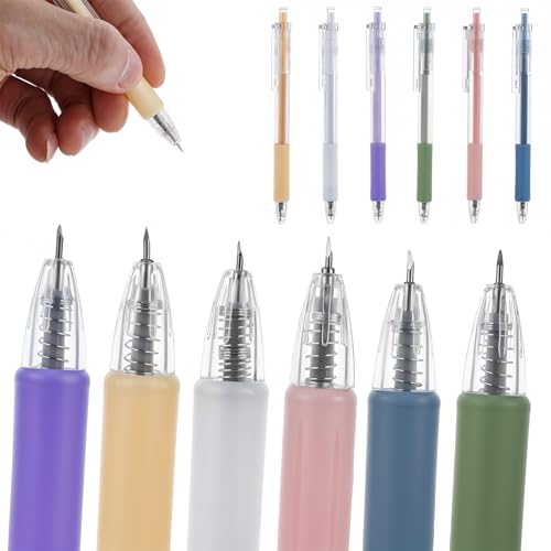 YUXIANLB 6-teiliges Messerstift, Allzweck-Schnitzwerkzeug für Bastelpapier, kreativer einziehbarer Hobby-Messerstift zum Selbermachen, Exacto-Bastelmesserstift für Kunstdruckpapier-Scrapbooking von YUXIANLB