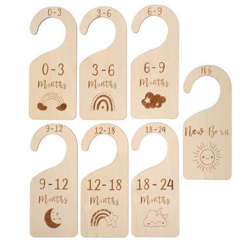 YUXIANLB 7er Set Kleiderschrank Organizer Doppelseitig Baby Kleiderteiler für Neugeborene Kinderzimmer Babyzimmer Dekoration Aufbewahrungslösung für Kleidung Spielzeug Geburtstagsgeschenk Geschenk von YUXIANLB