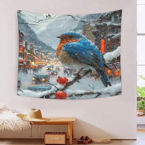 YUXINYUE 3D Druck Robin Wandteppiche Poster Ornament Wandbehang Wandteppich Raumteiler Vorhang Für Wohnzimmer Schlafzimmer Tapisseries 70cmx100cm von YUXINYUE