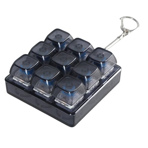 YUXITA 9Key XDA Translucent Keycap Tester Keyboards Switches Tester Keychains for Gamers and Programmers von YUXITA