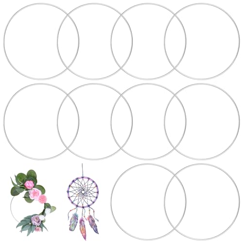 YUXMU 10 Stück 15 cm Metallringe zum Basteln, Silber Metallring für DIY Handwerkliche Metallring Deko Ringe zum Aufhängen für Traumfänger Ring Floristik Wandbehänge Deko Blumen Reifen YUXMU 10 Stück 15 cm Metallringe zum Basteln, Silber Metallring für DIY Handwerkliche Metallring Deko Ringe zum Aufhängen für Traumfänger Ring Floristik Wandbehänge Deko Blumen Reifen von YUXMU