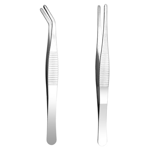 YUXMU 2 Stück Gebogene Pinzette, 14 cm Stumpfe Pinzette Edelstahl Profi Rutschfest Lang Stumpf Gerade Abgewinkelte Pinzetten für Wasserhaustiere Korallen Basteln Kochen Reparatur YUXMU 2 Stück Gebogene Pinzette, 14 cm Stumpfe Pinzette Edelstahl Profi Rutschfest Lang Stumpf Gerade Abgewinkelte Pinzetten für Wasserhaustiere Korallen Basteln Kochen Reparatur von YUXMU