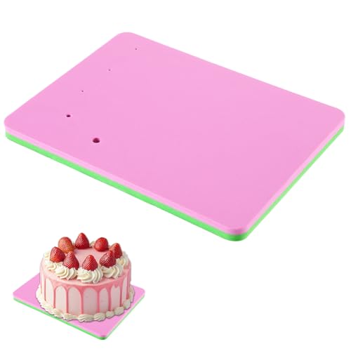 YUXMU Fondantmatte Fondant Zubehör, 5 Löcher Schaumstoff Pad Fondant Schwammmatte Kuchenblumen Trockenmatte Schaum Pad Für Kuchen Zucker Blumen Modelliermatte(Rosa+Grün) von YUXMU