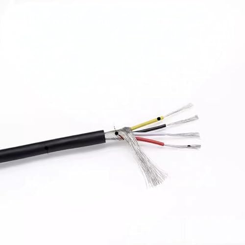 24AWG geschirmtes Audio-Steuerkabel – UL2547 – 10 m – 2–5-adriger PVC-isolierter Kupferdraht for Audiokanäle(Black,10M-24AWG (5CORES)) von YUXVBTZXD