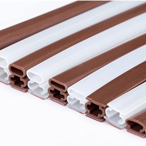 6M Selbstklebende Schaumstoff-Dichtungsstreifen - I-förmiger Silikonkautschuk-Dichtungsstreifen for Türen und Fenster, 1 Stück(White,10x12mm) von YUXVBTZXD