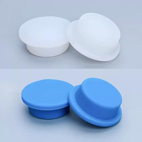 Silikon-Innenstopfen-Set for GL45-Flaschen – Sortiment an perforierten und massiven Stopfen for den Laborgebrauch(White-Solid 5pcs) von YUXVBTZXD