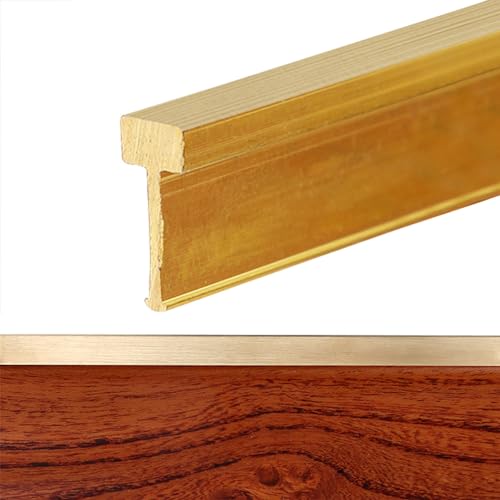 YUXVBTZXD 1 Stück Bodenübergangsleiste aus goldfarbenem Messing – 100 cm Länge for Fugen zwischen Holz und Fliesen, sicher und langlebig(5mmx20mm) von YUXVBTZXD
