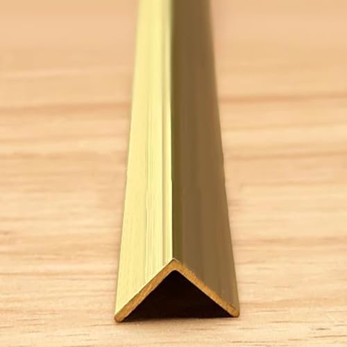 YUXVBTZXD Treppenkantenleiste aus Messing, 10 x 10 mm – Rutschfester Stufenkantenschutz for den Innen- und Außenbereich(120cm) von YUXVBTZXD