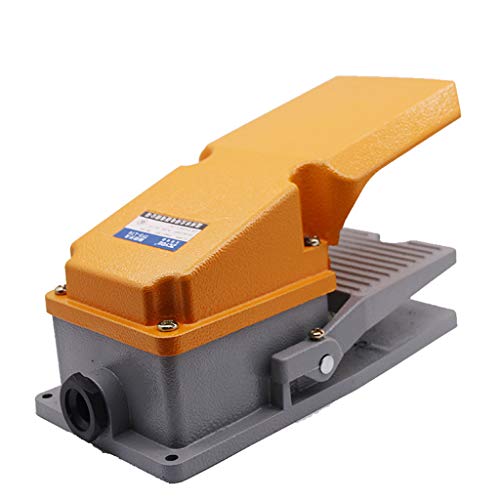 380 V 15 A Heavy Duty Fußschalter SPDT NO NC Elektrisches Pedal Momentary Fußpedal Schalter mit Fußschutz Aluminiumgehäuse LT-4 von YUYAN