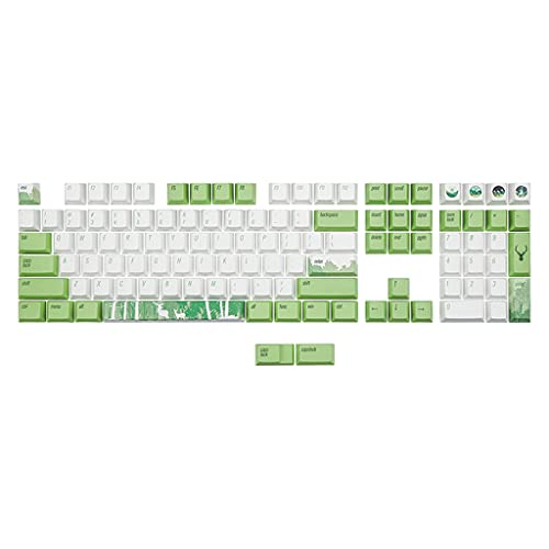 YUYAN 110 Tasten Cherry Pbt Tastenkappen Mechanische Tastenkappen Komplettes Set 5 Seiten Farbsublimation Waldthema Tastenkappen von YUYAN