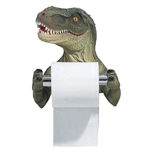 YUYAN 3D-Dinosaurier-Rollen-Papierhalter, Wandmontage, Toilettenpapierhalter, Tyrannosaurus-Dekor, Dinosaurier-Toilettenpapierhalter von YUYAN