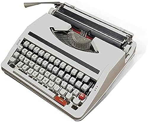 Maschinenschreibmaschine, altmodische manuelle Schreibmaschine, tragbar und einfach zu bedienen – rot-schwarzes Farbband-Set, 30 x 30 x 10 cm von YUYANAIAO