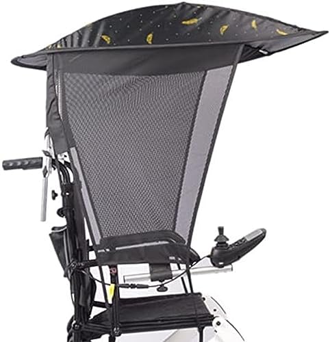 Universal-Markise für elektrische Rollstuhlschirme, tragbare, halbgeschlossene Mobilität, Sonnenschutz-Regenschutz, UV-beständiger Schutz, Rollstuhlzubehör, Sommer, Rollstuhl ohne Griff von YUYANAIAO