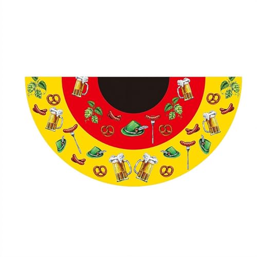 Oktoberfest Dekoration 0.5 x 0.9 m Oktoberfest Wimpelkette Bierfest Plissee Fan Flagge Bayern Karo Halbfächer Flagge Hängende Banner für Bier Party Supplies Wimpelkette Zaun Veranda Hof Dekor von YUYQAQ