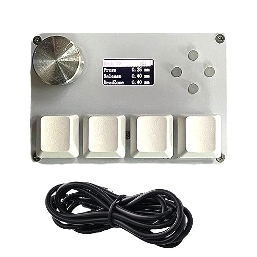 YUYQAQ 1 x anpassbare Tastatur mit vier Tasten, magnetisch, 8000 Hz, Spiel 2.0, Auslöser, USB-Achsen-Tastatur, einfache schnelle Geschwindigkeit, hohe T1V8 von YUYQAQ