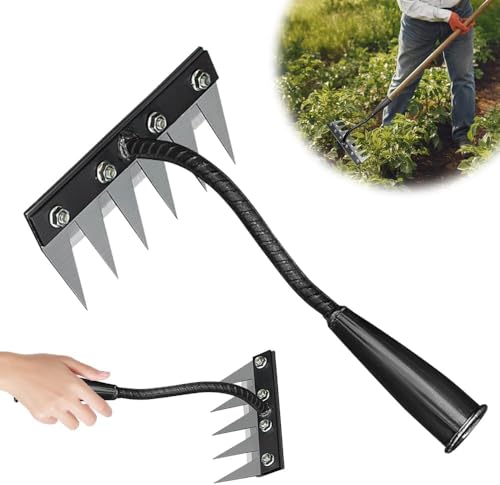 YUYQAQ Abnehmbares Unkrautwerkzeug für den Garten, Unkrautabzieher, Manganstahl, manueller Unkrautentferner, effektives Entwurzelungswerkzeug für Hof, Garten, multifunktionale Gartenhacke YUYQAQ Abnehmbares Unkrautwerkzeug für den Garten, Unkrautabzieher, Manganstahl, manueller Unkrautentferner, effektives Entwurzelungswerkzeug für Hof, Garten, multifunktionale Gartenhacke von YUYQAQ