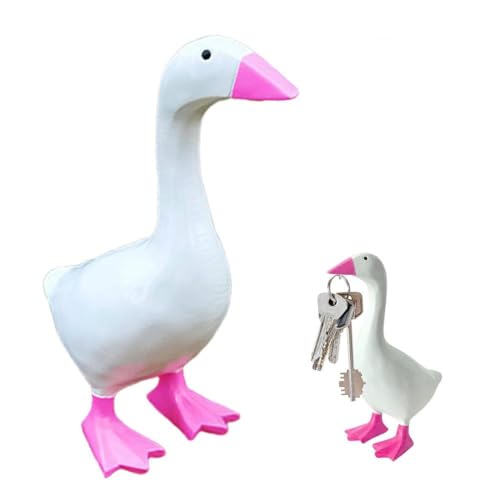 YUYQAQ Goose Key Holder, Resin Goose Statue for Key Hanger, Duck Tool Figurines, Funny Keychain Hanging Rack Bedroom Decor for Home Office Table Decor, Housewarming Gifts von YUYQAQ