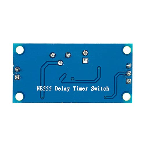 Einstellbares NE555-Verzögerungsmodul mit Impulsrelaismodul für 5–12 V, Auslösetaste an Bord, Testtaste, LED-Anzeigeleuchte, Großer Stromkontrollstatus, Kompakte Größe von YUYTE