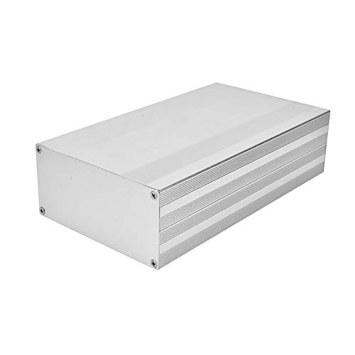 Elektronikgehäuse aus Aluminiumlegierung, 68 X 145 X 250 Mm, Sandgestrahltes Oxidiertes Silber, Hervorragende Wärmeableitung und Signalabschirmung, Starke Schutzwand von YUYTE