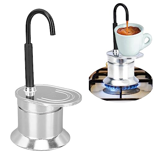 Herd Espressomaschine mit Einzelauslauf, Einzelrohr Moka Kanne, 1 Tasse, 50 Ml, Aluminiumlegierung, Auslauf, Herd, Italienische Kaffeemaschine für Partys Im Freien, Reisen Herd Espressomaschine mit Einzelauslauf, Einzelrohr Moka Kanne, 1 Tasse, 50 Ml, Aluminiumlegierung, Auslauf, Herd, Italienische Kaffeemaschine für Partys Im Freien, Reisen von YUYTE