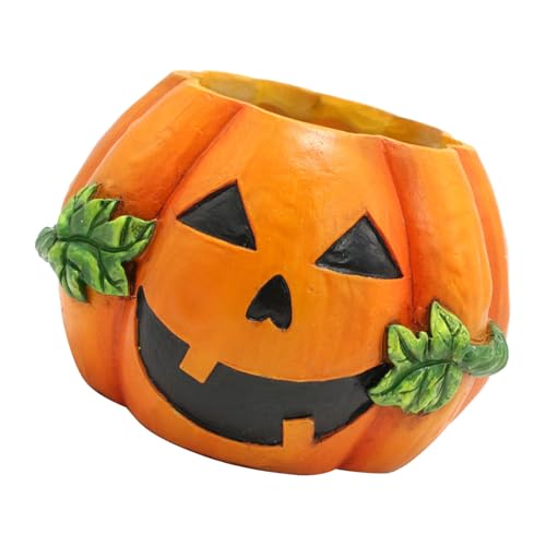 Kürbisförmige Harzvase, Sukkulenten-Blumentopf-Pflanzgefäß, Halloween-Dekoration, Kürbisförmige Vase für Ernte, Herbst, Erntedankfest, Halloween von YUYTE