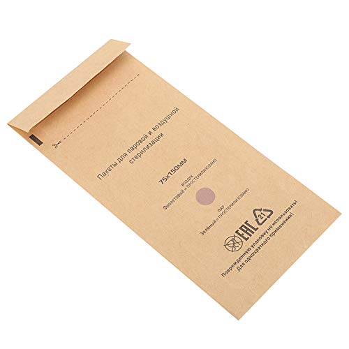 YUYTE Nagel Cleaner, 100 Einweg Sterilisation Selbst Versiegeln den Reinigungs Beuteln, Autoklaven Kraft Papier Reinigungs Beutel für Zahnarzt Werkzeuge und Nailart Zubehör (75 * 150mm) von YUYTE