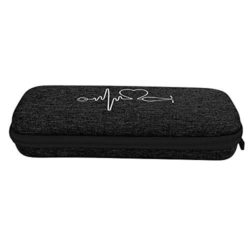 Stethoskop Aufbewahrungsbox, Stethoskop Aufbewahrungskoffer Tasche, Tragbare Stethoskop Organizer Stethoskop Reise Eva Aufbewahrungstasche Kofferbox mit(GC-0360 Auskultationspaket 7 Farben Schwarz) von YUYTE
